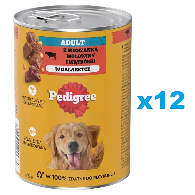 PEDIGREE hovězí konzervy 12x 400 g