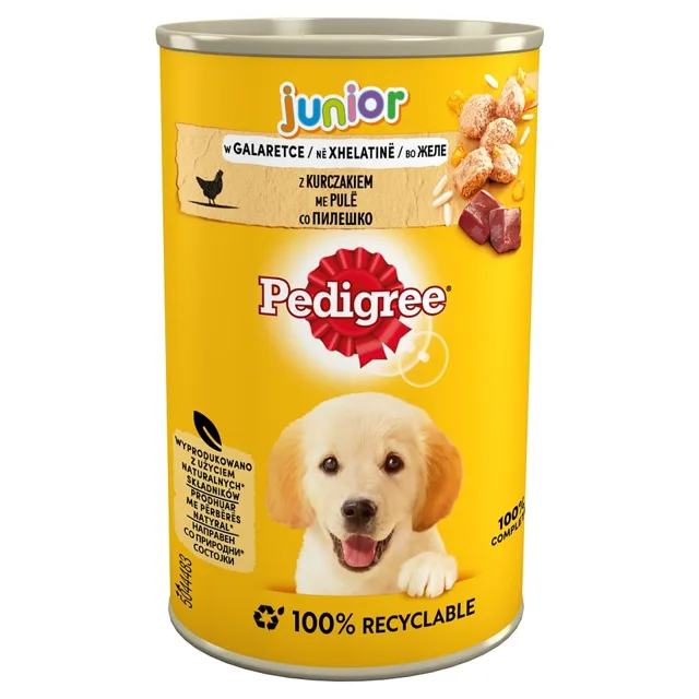 Pedigree Junior konzerva s kuřecím masem v želé 400g - krmivo pro štěňata