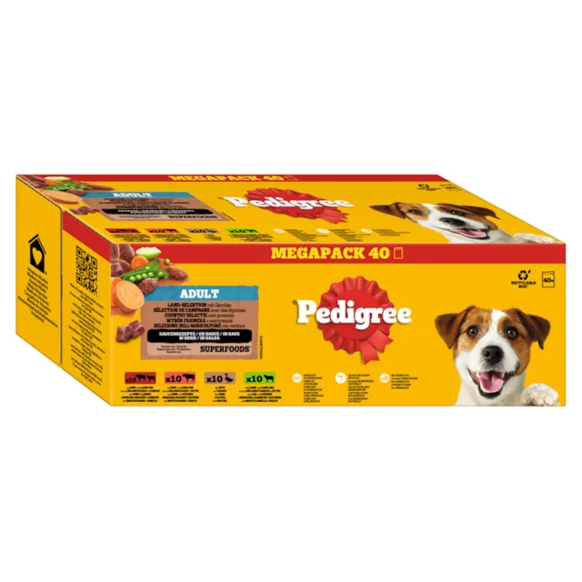 Pedigree kapsičky 40 ks (40 x 100 g) - smíšený výběr v želé (4 druhy)