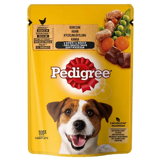 Pedigree  krmivo pro psy kuře a zelenina v omáčce 100g