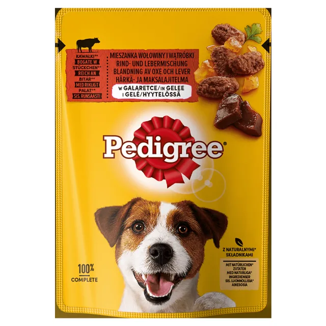 Pedigree krmivo pro psy s hovězím masem v želé 100g