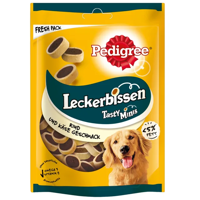 Pedigree Leckerbissen žvýkací pamlsky - Výhodné balení: Hovězí a drůbeží 6 x155 g
