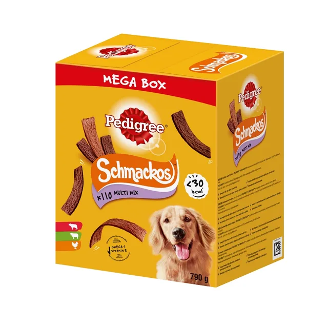 PEDIGREE Mega Box Schmackos hovězí, drůbeží a jehněčí 790 g