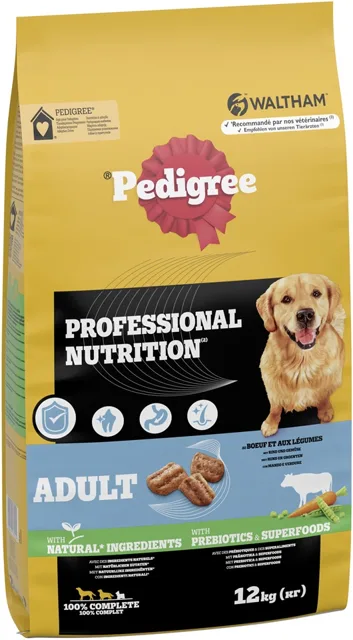 PEDIGREE Professional Nutrition Adult s hovězím masem a zeleninou 12 kg pro velké a středně velké psy