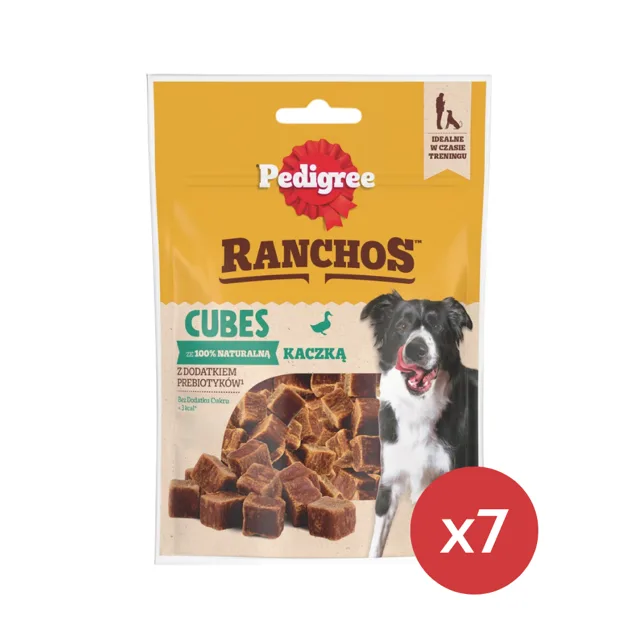 PEDIGREE Ranchos Cubes 7 x 70 g Doplňkové krmivo pro dospělé psy s kachnou