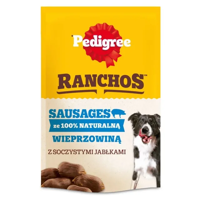 PEDIGREE Ranchos Sausages 100% vepřové přírodní pamlsky pro psy 60g