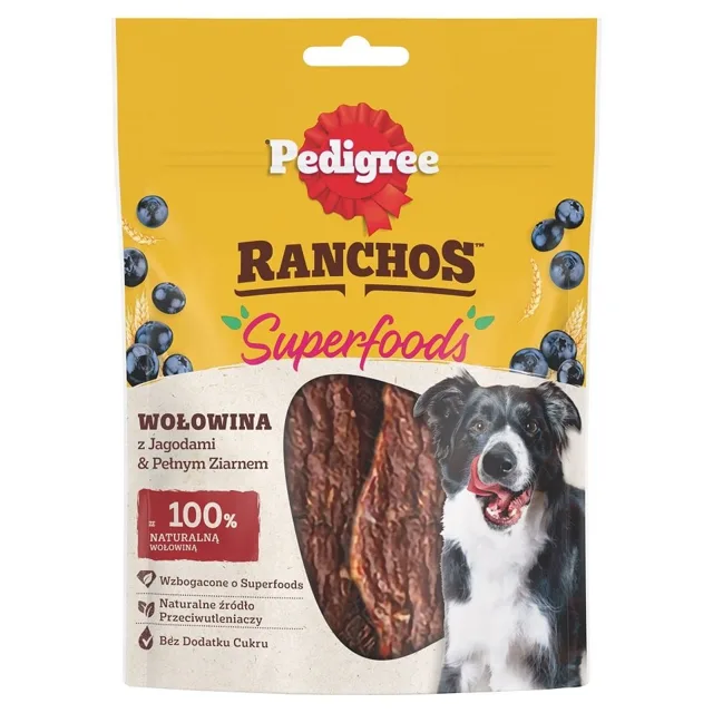 PEDIGREE Ranchos Superfoods s hovězím masem, borůvkami a celozrnnými výrobky 70 g
