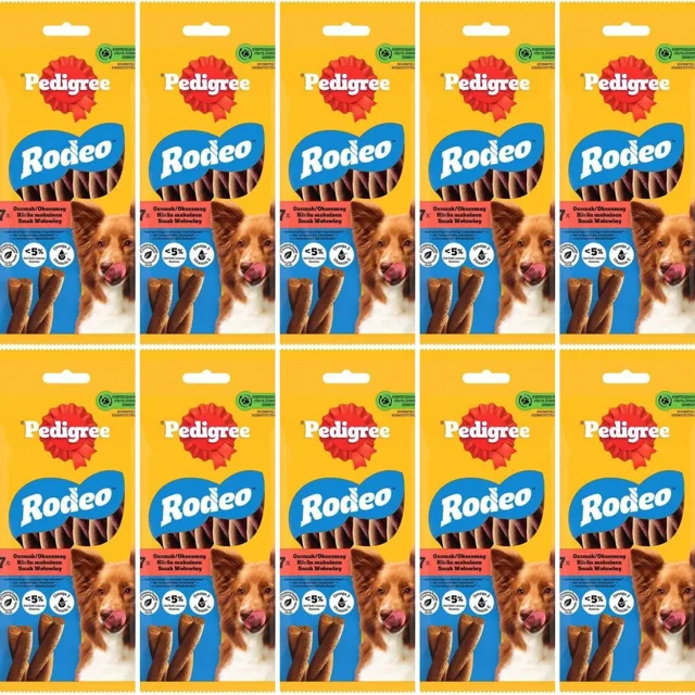 PEDIGREE Rodeo 10x 122 g Hovězí pamlsek pro psy