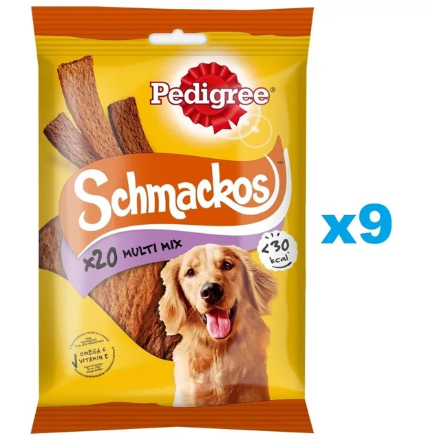 PEDIGREE Schmackos Multi Mix 9x144g pamlsky pro psy ve formě proužků s hovězím masem
