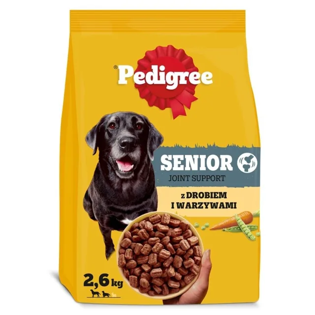 PEDIGREE Senior s drůbežím masem a zeleninou 3x2,6 kg suché krmivo pro starší psy