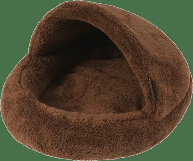 Pelíšek papuče 42cm hnědá