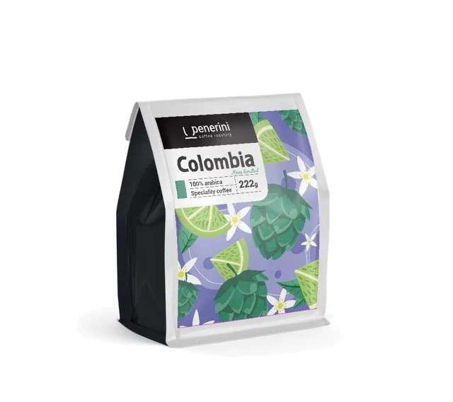 Penerini Colombia Sebastián Ramiréz Hops 100% arabika zrnková káva 222 g