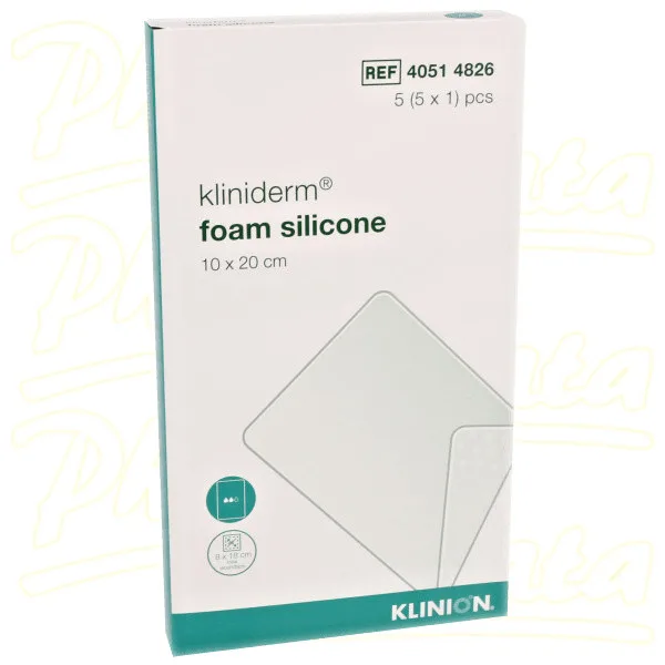 Pěnový Silikonový Obvaz Kliniderm 10x20 cm, 5 ks