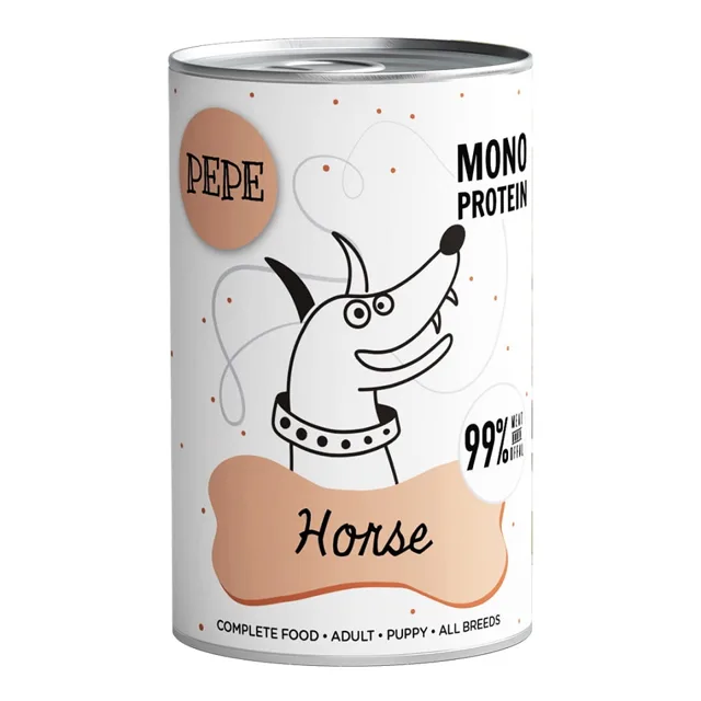 PEPE Horse 99% (koňské) 800g monoproteinové krmivo pro psy