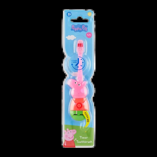 Peppa Pig Dětský zubní kartáček blikající 2+ Peppa Pig Soft Červený