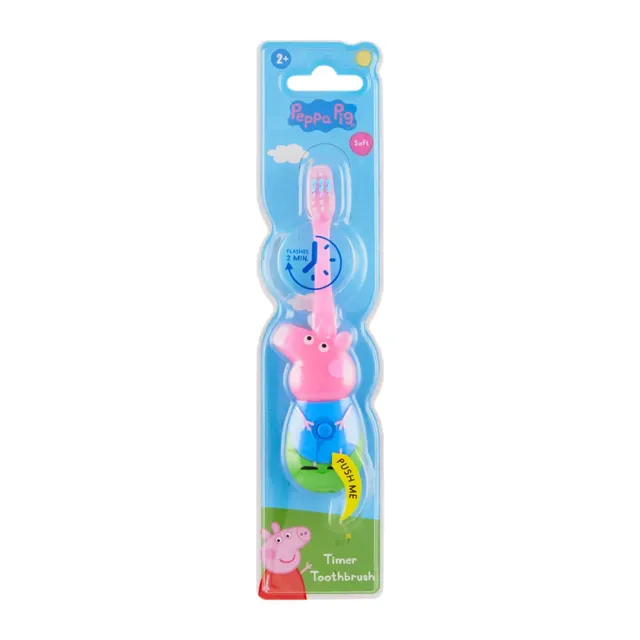 Peppa Pig Dětský zubní kartáček blikající 2+ Peppa Pig Soft Modrý