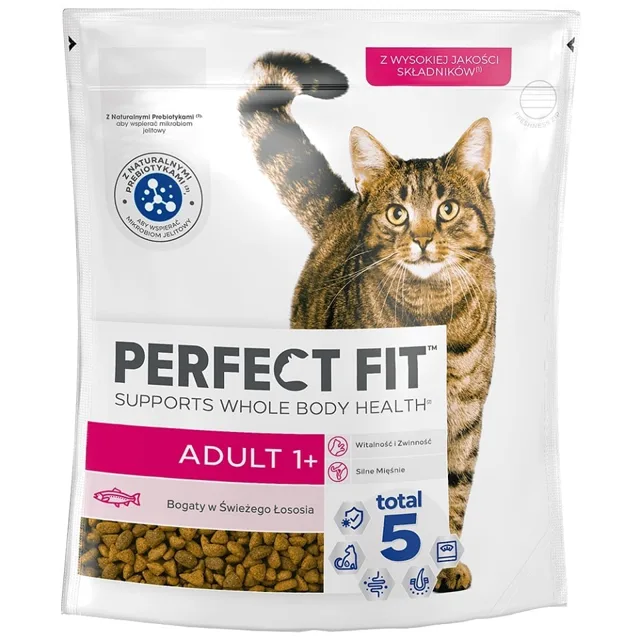 PERFECT FIT (Adult 1+) 750g Bohaté na lososa – suché krmivo pro kočky