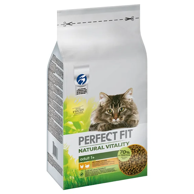 Perfect Fit Cat Natural Vitality kuřecí a krůtí - 650 g