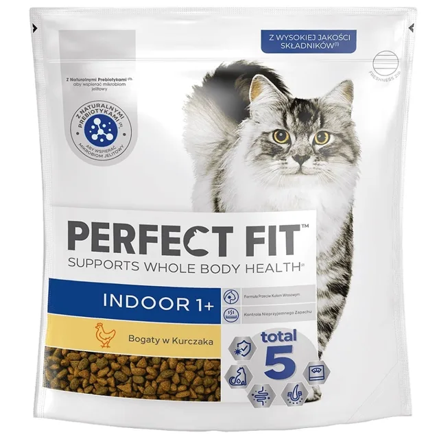 PERFECT FIT (Indoor 1+) 750g Bohaté na kuřecí maso – suché krmivo pro kočky žijící v domácnosti