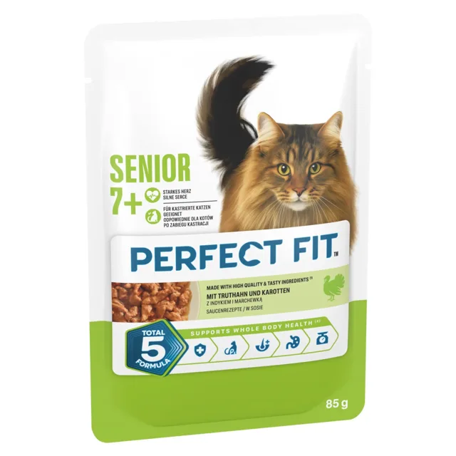 Perfect Fit kapsičky Senior - krůtí a mrkev 48 x 85 g