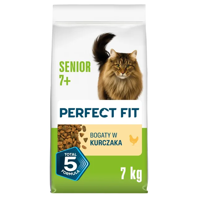 PERFECT FIT Senior 7+ s kuřecím masem 7 kg krmivo pro starší kočky