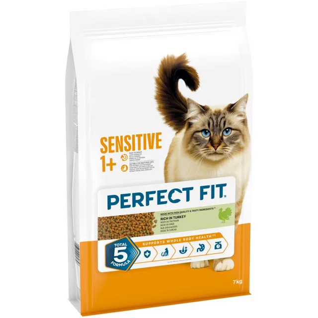 Perfect Fit Sensitive 1+ s krůtím - výhodné balení: 2 x 7 kg