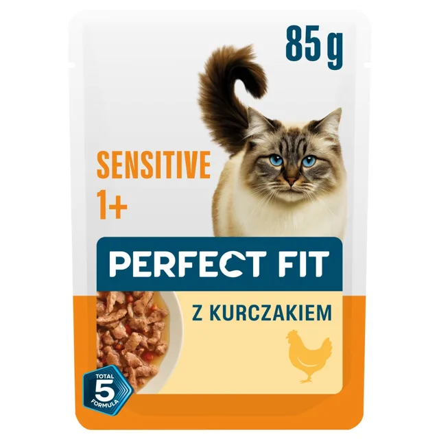 PERFECT FIT Sensitive 1+ s kuřecím masem 85g krmivo pro dospělé kočky s potravinovou citlivostí