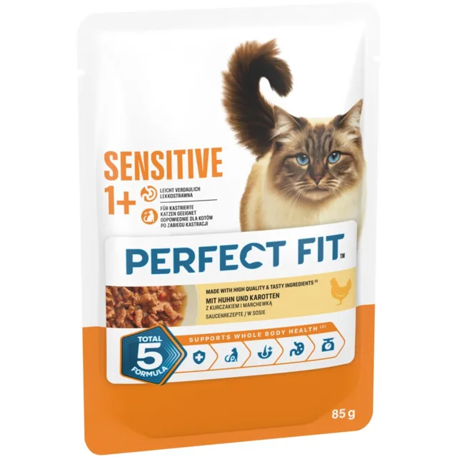 Perfect Fit Sensitive 1+ - výhodné balení: losos (48 x 85 g)