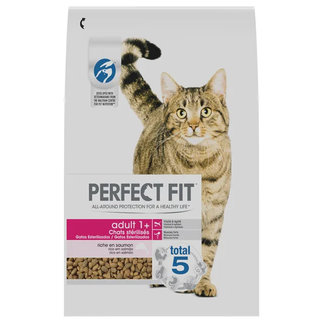 Perfect Fit Sterile 1+ s lososem - 2,8 kg