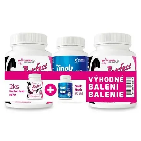 Perfect HAIR new-methio. 500mg 200 tablet + Zinek 30 tablet