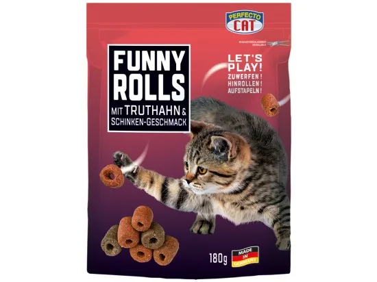 Perfecto Cat Funny Rolls pro kočky krůta 180 g