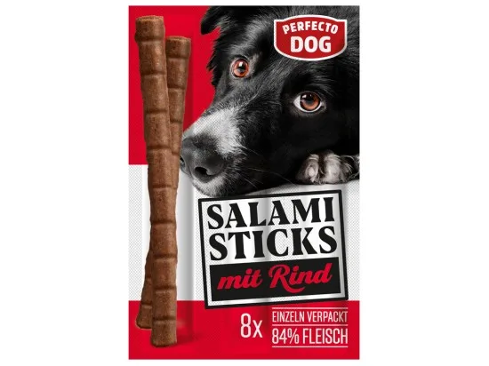 Perfecto Dog Salam tyčinky pro psy hovězí 8 ks