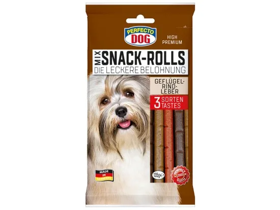 Perfecto Dog Snack Rolls pro psy mix 15 ks