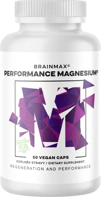 Performance Magnesium®, 1000 mg, Hořčík 200 mg + Vitamín B6 P5P, 50 rostlinných kapslí