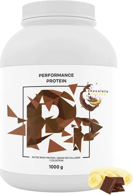 Performance Protein®, nativní syrovátkový protein, čokoláda a banán, 1000 g