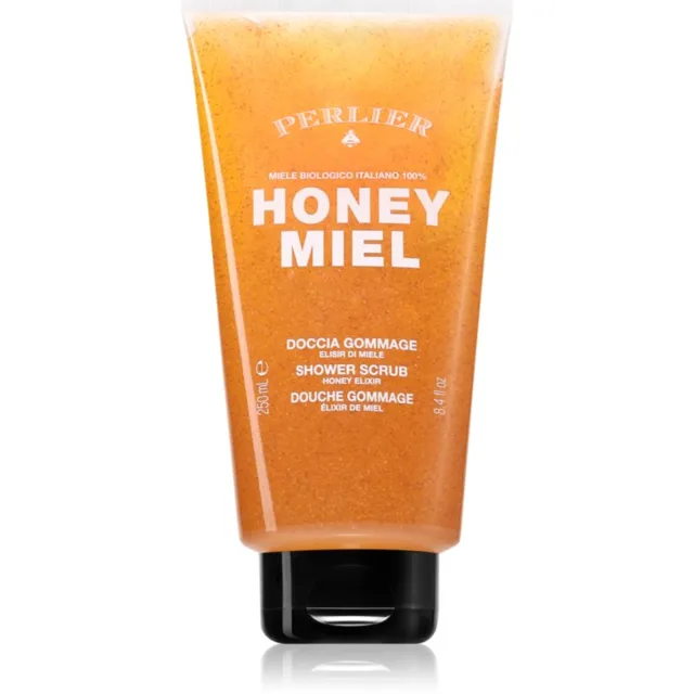 Perlier Honey Miel tělový sprchový peeling pro citlivou pokožku 250 ml