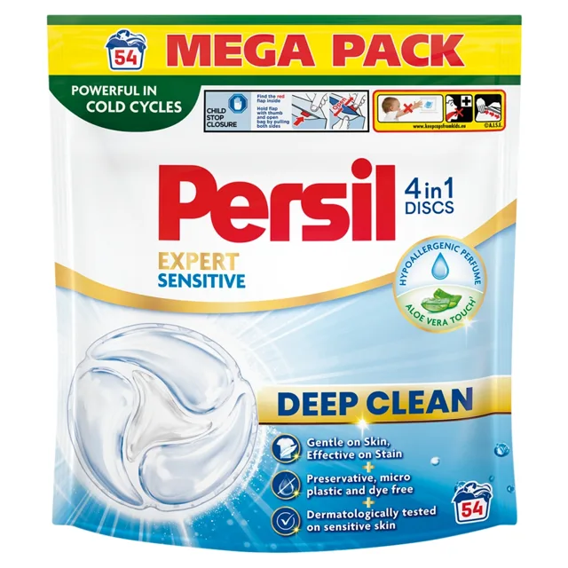 Persil Discs 4in1 Deep Clean Expert Sensitive kapsle do pračky 54 ks
