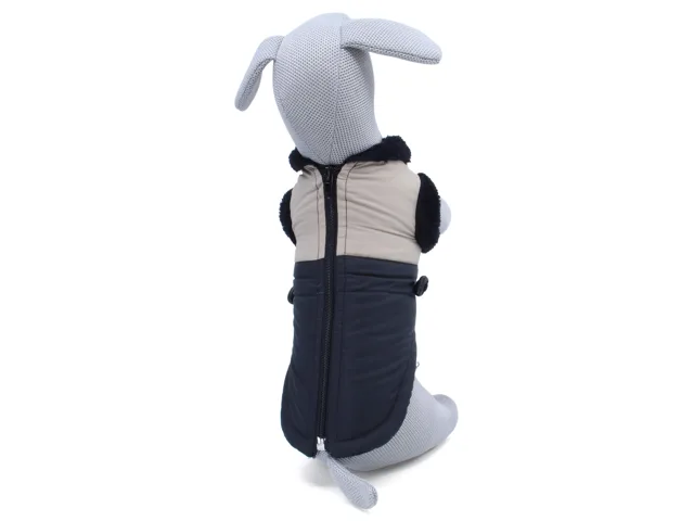 Pes-tex Bruno zimní bunda pro psa Barva: Černo-béžová, Délka zad (cm): 26, Obvod hrudníku: 20 - 30 cm