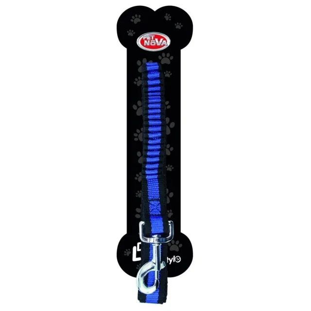 PET NOVA Bungee Vodítko 120-180cm/ 2,5 cm modré
