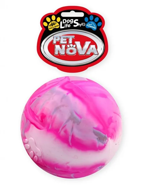 PET NOVA DOG LIFE STYLE Gumový míč, plovoucí, velikost 8 cm, vícebarevná vůně vanilky