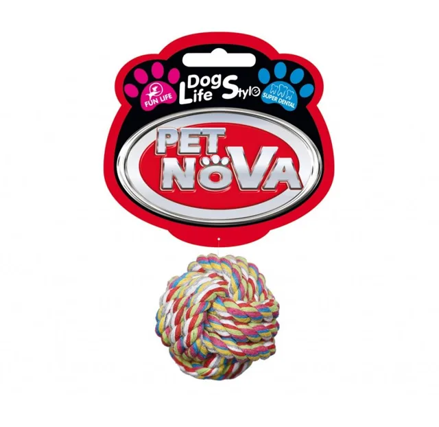 PET NOVA DOG LIFE STYLE míček z bavlněného lana 5cm