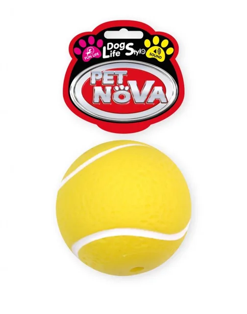 PET NOVA DOG LIFE STYLE žlutý tenisový míček, 7 cm