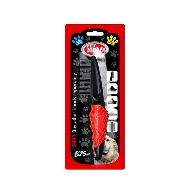 PET NOVA hřeben pro dlouhou srst M 5in1