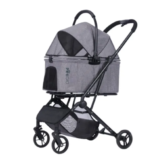 PetiGIO peti-to-Travel kočárek pro psy a kočky Grey