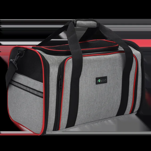 PetiGIO peti-to-Travel přenosná taška pro psy a kočky Grey/Red