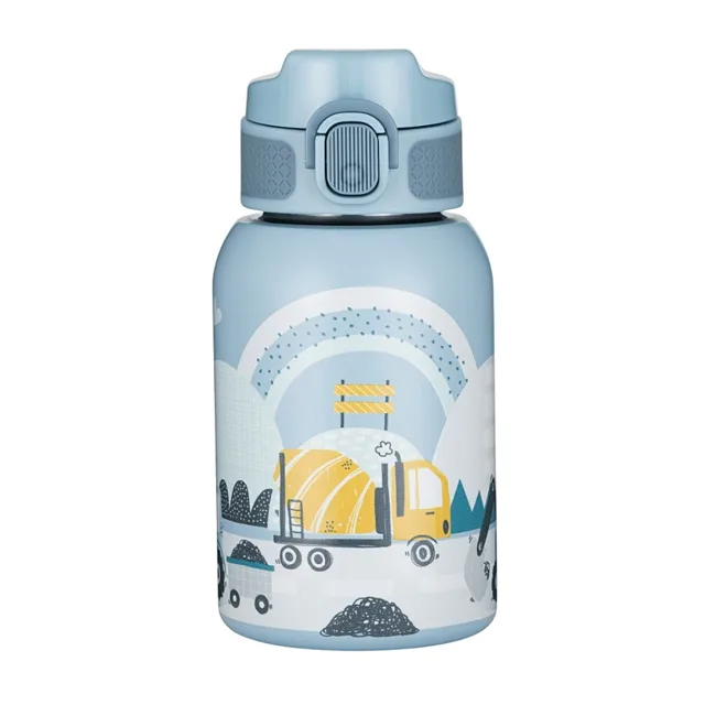PETITE&MARS Nerezová termo láhev se slámkou work zone 12 m+ 350 ml