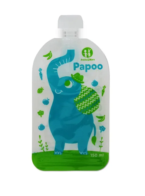 Petite&Mars Papoo Slon kapsička na jídlo 6 ks