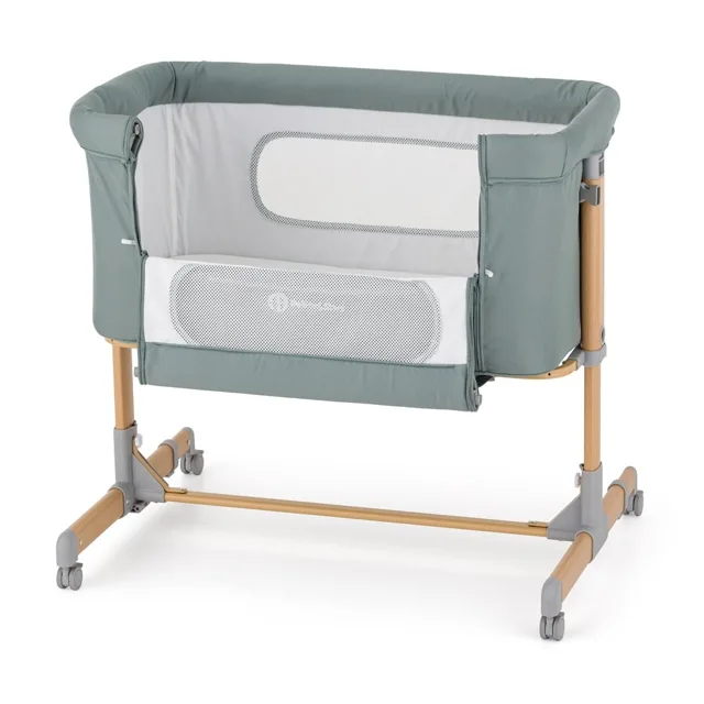 Petite&Mars Postýlka dětská polohovatelná Grace Compact Foggy Green