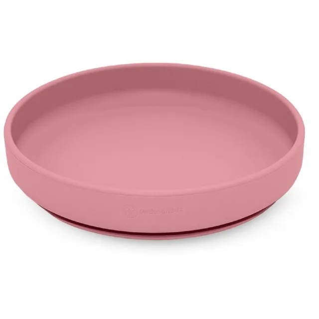 Petite&Mars Take&Match Silicone Plate talíř s přísavkou Dusty Rose 6 m+ 1 ks