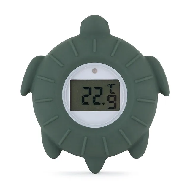PETITE&MARS Teploměr silikonový digitální turtle terry misty green